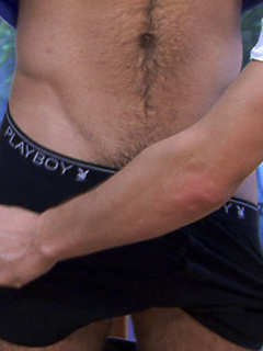 Hairy Str8 lad Bezza gets his first man wank by Kev - Then Kev blows Bezza\\\'s big uncut one! by English Lads by English Lads image #4