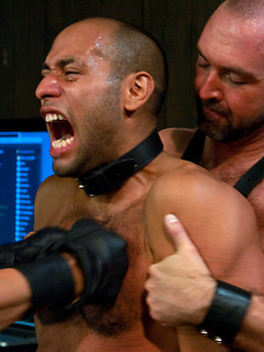 Josh West fucks two boys in bondage and cums all over them during a live shoot. by Bound Gods by Bound Gods image #12