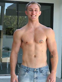 Cute frat jock posing