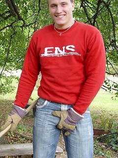 Blond stud posing naked outdoors by Czech Boys by Czech Boys image #2