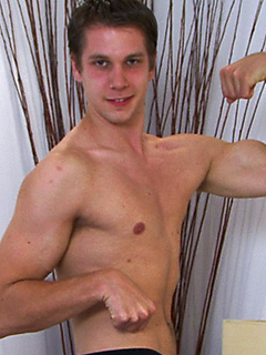 Str8 bodybuilder Aaron - His first man blowjob & sucks his own!! by English Lads by English Lads image #6