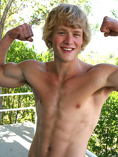 Blond jock posing naked by Frat Men by Frat Men image #4