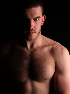 Muscled hairy stud strokes his dick by ChaosMen by ChaosMen image #10