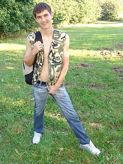 Cute european twink posing naked outdoors by Czech Boys by Czech Boys image #2