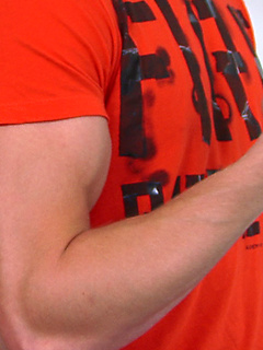 Straight muscular PT Dan Carver gets a massage and shoots in a strangers hand by English Lads by English Lads image #2
