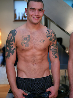 Four Straight Hunky Men - In a Horny Strip and Wanking Session by English Lads by English Lads image #6