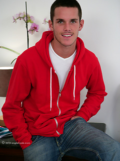 Athletic straight hunk Jay - jacking off and first time playing with toy by English Lads by English Lads image #2