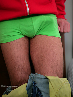 Athletic straight hunk Jay - jacking off and first time playing with toy by English Lads by English Lads image #5
