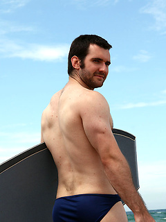 Hot australian hunk Josh on a beach