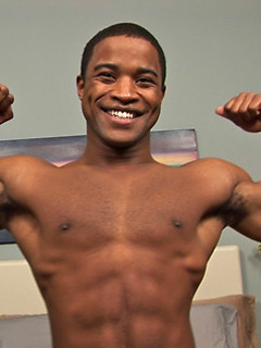 Ebony jock Landon shows his perfect abs and hard cock by SeanCody by SeanCody image #4