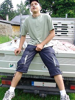 Cute euro jock outdoors by Czech Boys by Czech Boys image #1