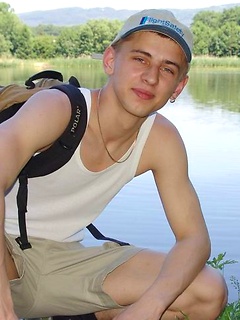 Lovey boy stripping down outdoors by Czech Boys by Czech Boys image #1