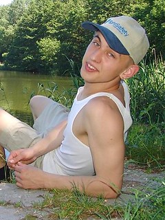 Lovey boy stripping down outdoors by Czech Boys by Czech Boys image #3