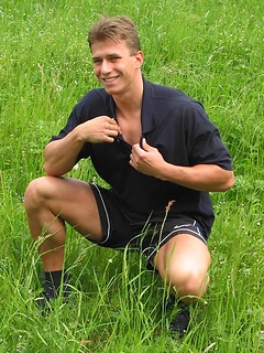Hot muscle stud posing naked outdoors by Czech Boys by Czech Boys image #3