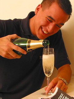 Cute lad drinks champagne and jerking off by Czech Boys by Czech Boys image #2