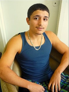 Cute latino twink Jon stripping and jerking off dick by Miami Boyz by Miami Boyz image #1