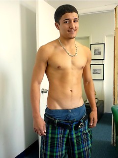Cute latino twink Jon stripping and jerking off dick by Miami Boyz by Miami Boyz image #2