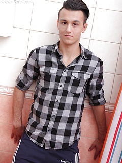 Joseph Sydney gets hard while naked in the bathroom. by BF Collection by BF Collection image #1