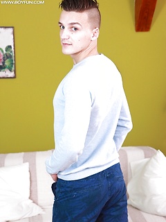 Tattooed Dom Ully busts a big nut over his stomach. by BF Collection by BF Collection image #2