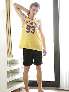 Athletic William Novy strips naked and then spreads his ass. by BF Collection by BF Collection image #2