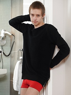 Ben Kingston busts a big nut in the bathroom. by BF Collection by BF Collection image #1