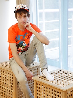 Cute teen Ben Kingston stroking his beautiful uncut dick. by BF Collection by BF Collection image #1