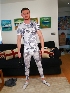 Straight Boxer James Strips & Shows us his Hairy Body and Rock Solid Uncut Cock! by English Lads by English Lads image #6
