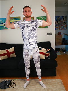 Straight Boxer James Strips & Shows us his Hairy Body and Rock Solid Uncut Cock! by English Lads by English Lads image #8