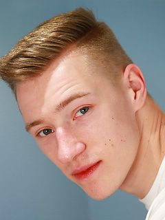 Young Straight Blond Hunk Tom is back to show of his Muscles & Ultra Big Uncut Cock! by English Lads by English Lads image #2