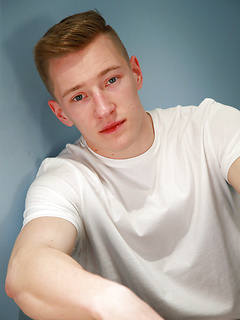 Young Straight Blond Hunk Tom is back to show of his Muscles & Ultra Big Uncut Cock! by English Lads by English Lads image #4