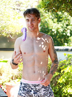 Young Straight Stud James Wanks his Big Uncut Cock & Power Dildo's His Hole! by English Lads by English Lads image #14