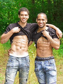 Hung Afro Cousins Terrance & Tremaine are Back!: American College Jocks In HOT Jerk Off DUO Action! by Island Studs by Island Studs image #16