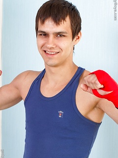 Handsome jock boy Ivan spurts a big load