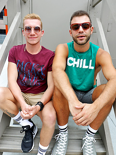 Layton and William hooking up on the Bentley Race rooftop in Melbourne by Bentley Race by Bentley Race image #1