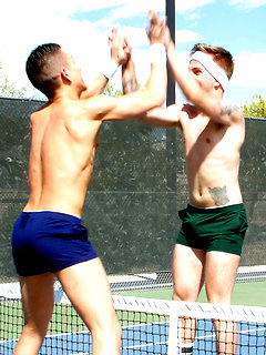 Thick dick top and sub bottom suck and fuck after a sweaty game of tennis. by Man Royale by Man Royale image #6