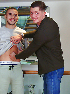 Young Straight & Muscular Stud Logan Wanks his 1st Man & it's Jack's Thick Uncut Cock by English Lads by English Lads image #3
