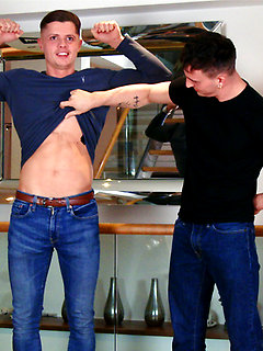 Straight Muscular Hunk Logan Gets Sucked by his 1st Man
