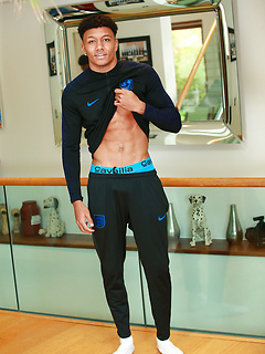 Young Straight Footballer Tyler Shows off his Muscular & Ripped Body & Big Uncut Cock! by English Lads by English Lads image #3