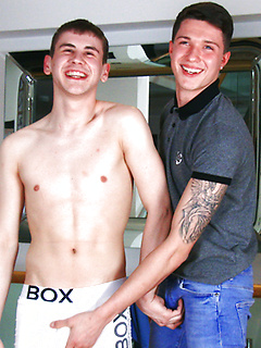 Young Straight Marco's First Man Wank & Suck & it's Lucky Dominic Who Plays with his Big Uncut Cock!