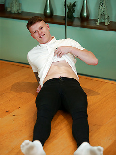 Straight Young Footballer Hayden Shows off his Lean Body & Long Uncut Cock! by English Lads by English Lads image #3