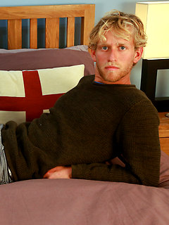 Athletic Blond Surfer Sam Shows his Hairy Body & Big Uncut Cock! by English Lads by English Lads image #3