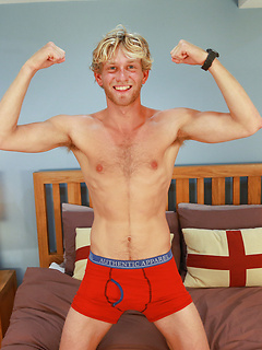 Athletic Blond Surfer Sam Shows his Hairy Body & Big Uncut Cock! by English Lads by English Lads image #11