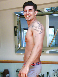 Muscular Athlete Cristian Wanks his Big Uncut Cock & Squirts Jizz Everywhere! by English Lads by English Lads image #10