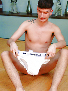 Young Straight Lad Charlie Wanks his Big Uncut Cock & Shoots Jizz Everywhere! by English Lads by English Lads image #11