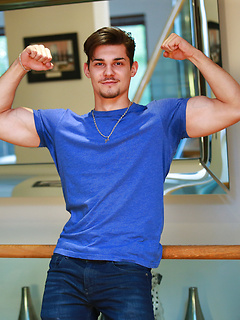 Straight Young Personal Trainer Cristian Shows off his Great Physique & Long Uncut Cock! by English Lads by English Lads image #7