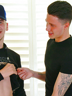 Young Straight Lad Marco Braid's 1st Ever Man Suck & it's Dominic's Huge Uncut Cock he Blows! by English Lads by English Lads image #8