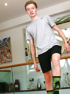 Eighteen Year Old Footballer Bradley Shows his Lean Body & Long and Thick Uncut Cock!
