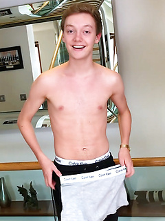 Eighteen Year Old Footballer Bradley Shows his Lean Body & Long and Thick Uncut Cock! by English Lads by English Lads image #11