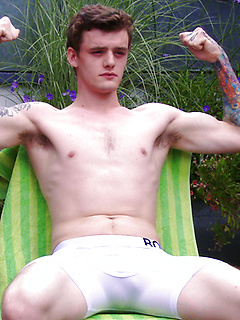 Straight Young Boxer Kieran Wanks his Thick Uncut Cock & Shoots his Load! by English Lads by English Lads image #5