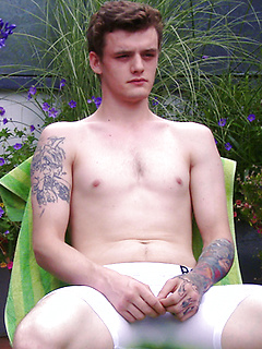 Straight Young Boxer Kieran Wanks his Thick Uncut Cock & Shoots his Load! by English Lads by English Lads image #8